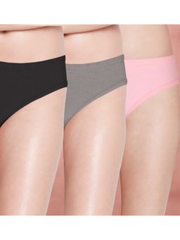Shyaway - Women Multi-Color Solid Briefs (Pack of 3)