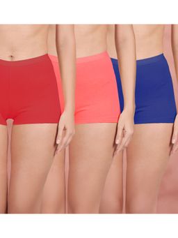 Shyaway - Women Multi-Color Solid Boyshots (Pack of 3)