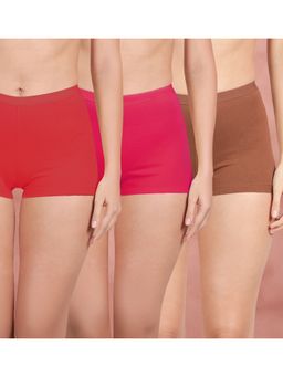 Shyaway - Women Multi-Color Solid Boyshots (Pack of 3)