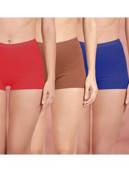 Shyaway - Women Multi-Color Solid Boyshots (Pack of 3)