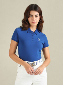 U.S. POLO ASSN. - Embroidered Logo Solid Polo T-Shirt
