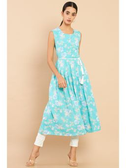 Soch - Women Blue Floral Kurta