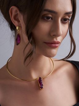 Niska - Gilded Glory Grape Necklace and Earrings (Set of 2)