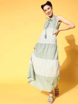 AAREIN - Green Ethnic Motifs Sundress