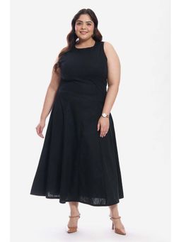 Virgio - Black Plus Size Cotton Dress