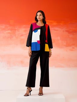 ZUMMER - Multi-Color Colorblock Co-Ord Set With Jacket