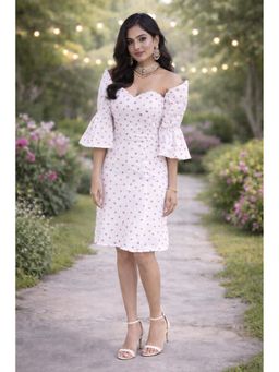 Dodo & Moa - White and Red Printed Love Charm Dress