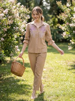 ZUMMER - Cotton Embroidered Co-Ords Set