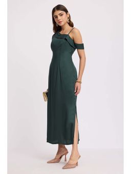 Virgio - Green One Shoulder Bodycon Dress