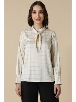 Allen Solly - Women Cream Check Formal Top