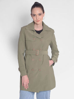 CRIMSOUNE CLUB - Women's Olive Trench Coat