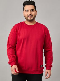 Club York - Red Solid Plus Size Sweatshirt