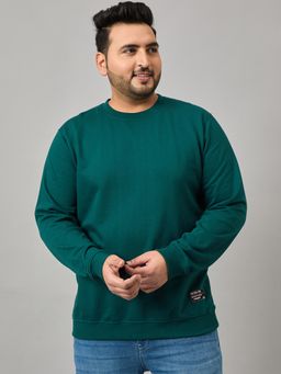 Club York - Green Solid Plus Size Sweatshirt