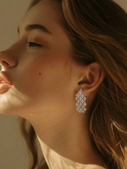 SUGARFRILL - Rose Gold-Plated Cz Cluster Hoop Earrings