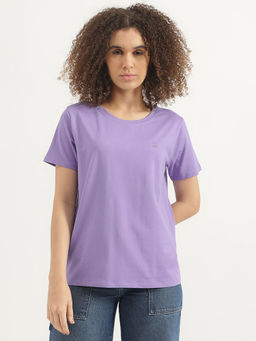 United Colors of Benetton - Purple Round Neck Solid T-Shirt