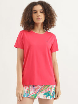 United Colors of Benetton - Pink Round Neck Solid T-Shirt