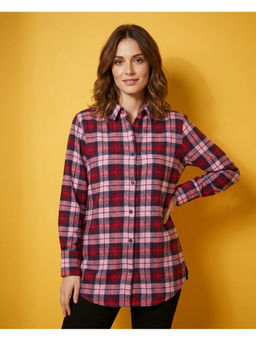 Club York - Multicolored Cotton Blend Collar Neck Checks Shirt