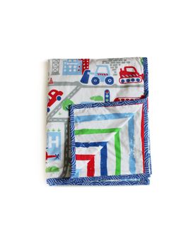 Silverlinen - Busy Street 100% Cotton 3 Layer Reversible Blanket Dohar for Kids Multi (Single)