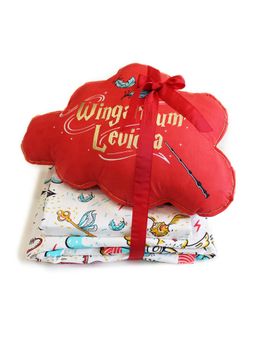 Silverlinen - 100% Cotton Bundle Of Joy Bedsheet with Pillow Cover Blanket & Cushion Multi (Single)