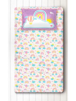 Silverlinen - Over The Rainbows 100% Cotton Bedsheet for Kids Room with 1 Pillow Cover Multi (Single)