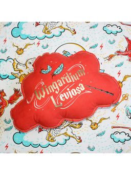 Silverlinen - Wingardium Leviosa Cloud Shape Cushion with Filling Red