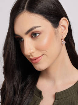 Sohi - Gold Toned Contemporary Drop Earrings