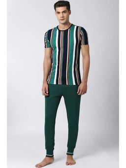 Peter England - Men Green T Shirt And Joggers (Set of 2)