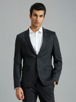 Reid & Taylor - Men Black Single-Breasted Checks Blazer