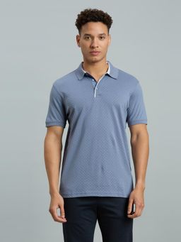 Reid & Taylor - Men Blue Checks Polo T-Shirt