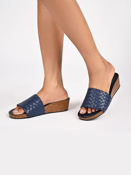 SKO - Murcia Cork Blue Wedges