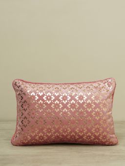 Pure Home + Living - Pink Foil Print Cushion Cover (12x18 inches)