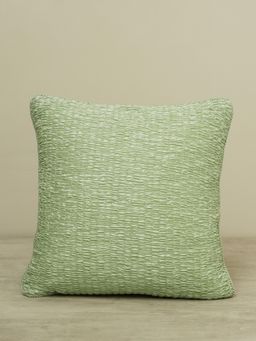 Pure Home + Living - Green Smocked Cushion Cover (16x16 inches)