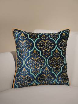 Pure Home + Living - Blue Printed Cushion Cover (16x16 inches)
