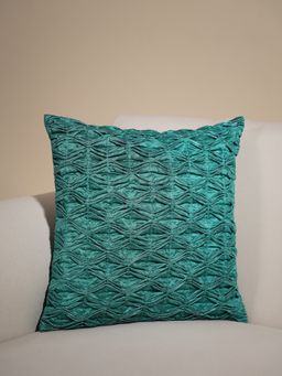 Pure Home + Living - Turquoise Textured Cushion Cover (16x16 inches)