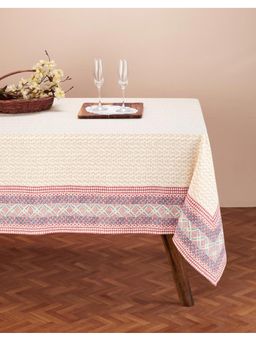 Fabindia - Bhoomi Pink Cotton Table Cover (6 Seater)