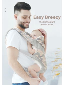 Polka Tots - Cream Easy Breezy Camouflage Print Adjustable Baby Carrier for New-Born