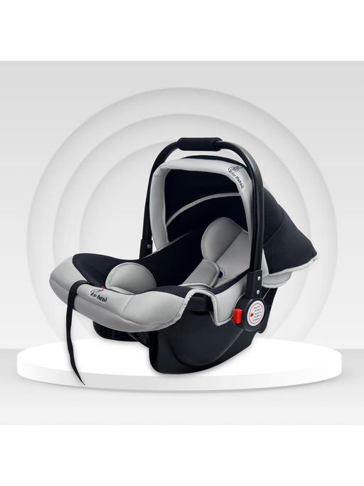 R for Rabbit Cozy Carry Cot-Black Grey