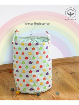 Mi Arcus - Green Laminated Storage Cum Laundry Basket (0-12 Months)