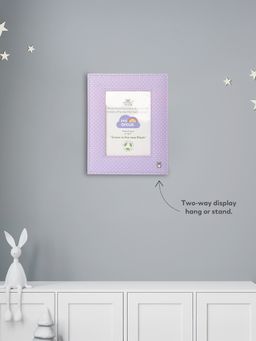 Mi Arcus - 5x7 Inch Purple Stand Photo Frame with Print Paper Finish– for Kids Bedroom
