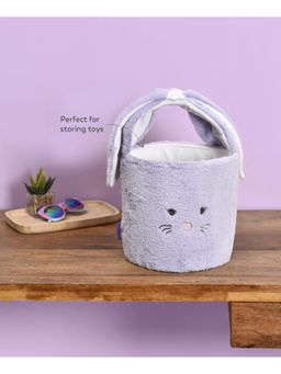Mi Arcus - Rabbit Face Design Storage Basket/Organizer for Baby Nursery Decor - Purple