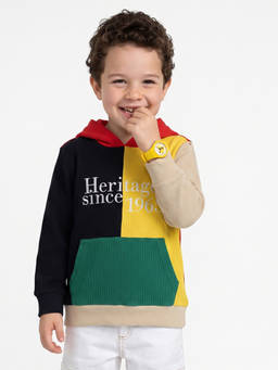 United Colors of Benetton - Multi-Color Pure Cotton Colorblock Mid Waist Hoodies
