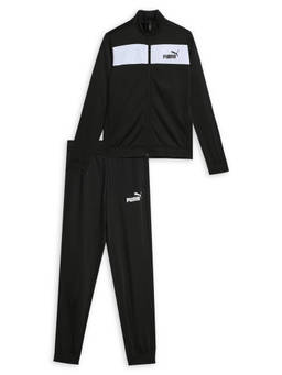 Puma - Black Polyester Printed Mid Waist Jacket With Tracksuit