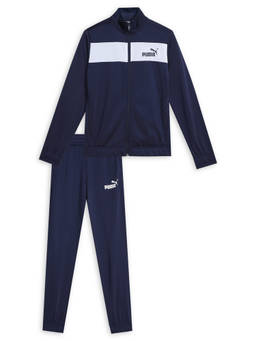 Puma - Blue Polyester Printed Mid Waist Jacket With Tracksuit