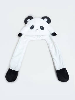 max - White Polyester Solid/Plain Beanie