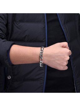 Salty Alpha - Men Biker Silver Bracelet