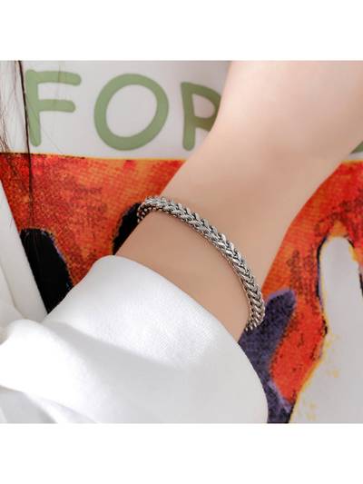 Men Nonchalant Silver Bracelet