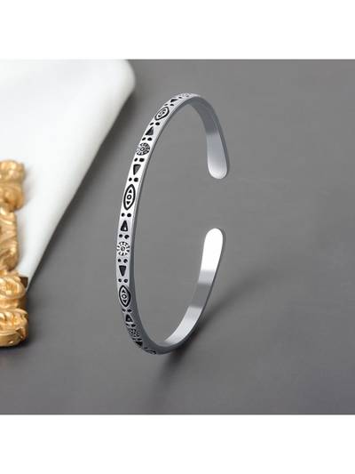 Men Tarazwa Silver Cuff