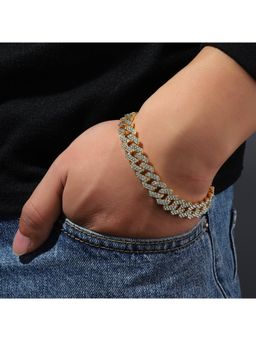 Salty Alpha - Men Vandal Gold Stone Bracelet