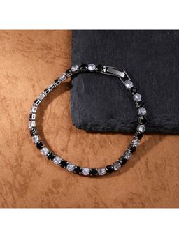 Salty Alpha - Men Black Two Tone Radiance Tennis Bracelet