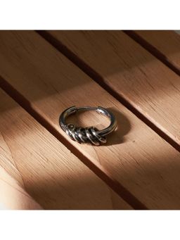 Salty Alpha - Men Silver Trendy Hoop Earring